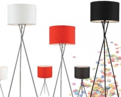 DENISE FLOOR LAMP - CH/WH - Click for more info